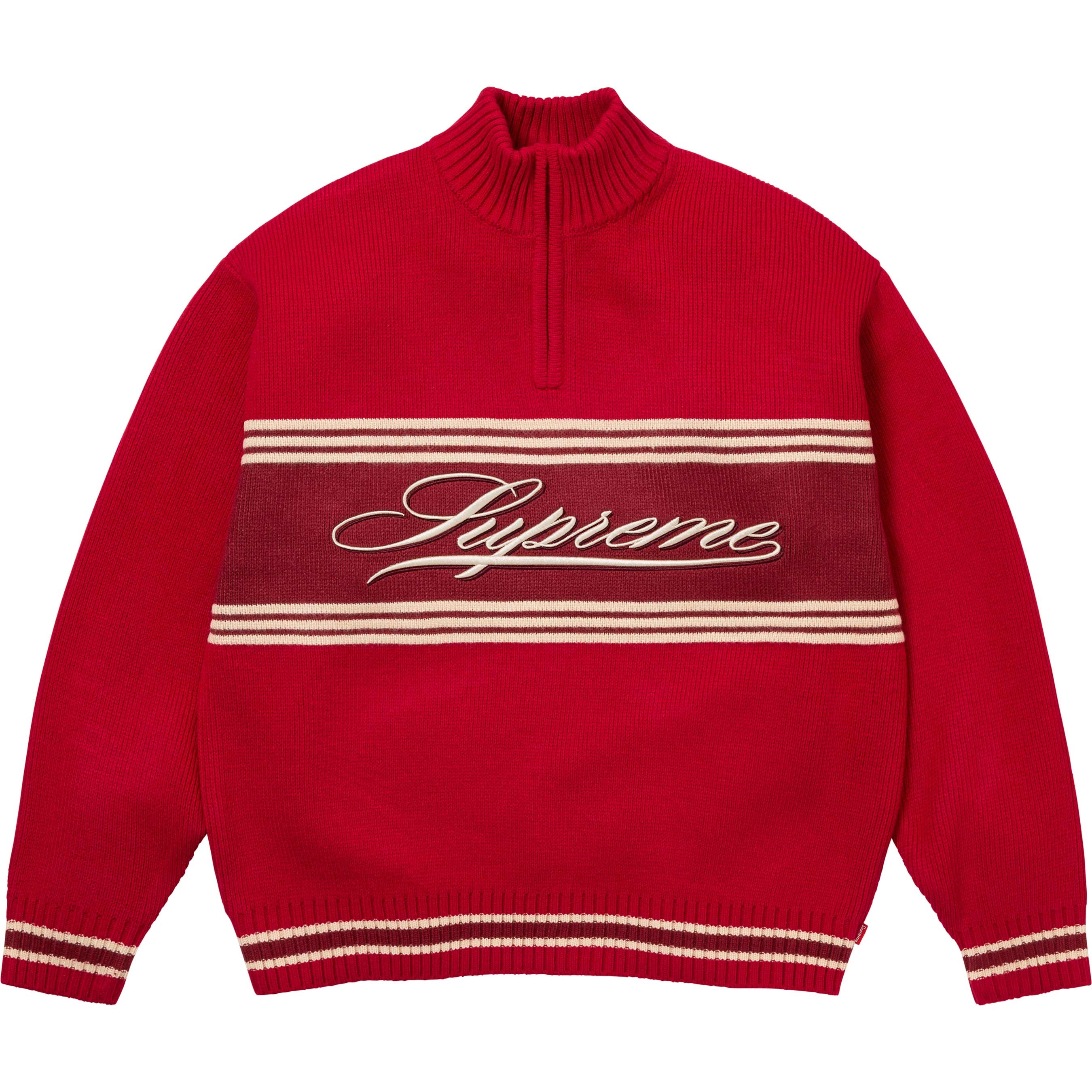 Script Stripe Half Zip Sweater view 2